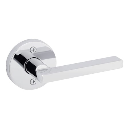Kwikset Halifax Lever with Round Rose Half Dummy Door Lock Bright Chrome Finish 788HFLRDT-26